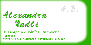 alexandra madli business card